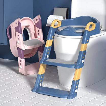 Kid-Friendly Toilet Training Seat with Step Ladder