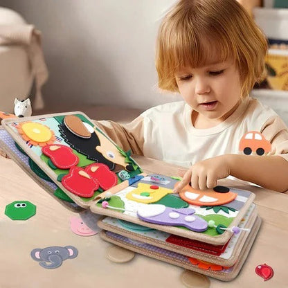 Engaging Activity Book with Textures and Carry Handle for Kids
