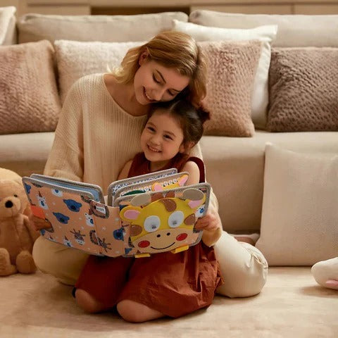 Engaging Activity Book with Textures and Carry Handle for Kids