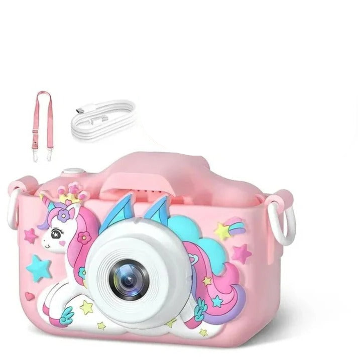 Adventure-Ready Kids Camera with Dual Lens and Rechargeable Power
