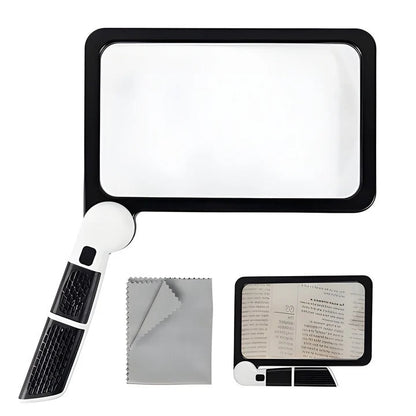Compact Handheld Magnifier with LED Illumination for Clear Viewing