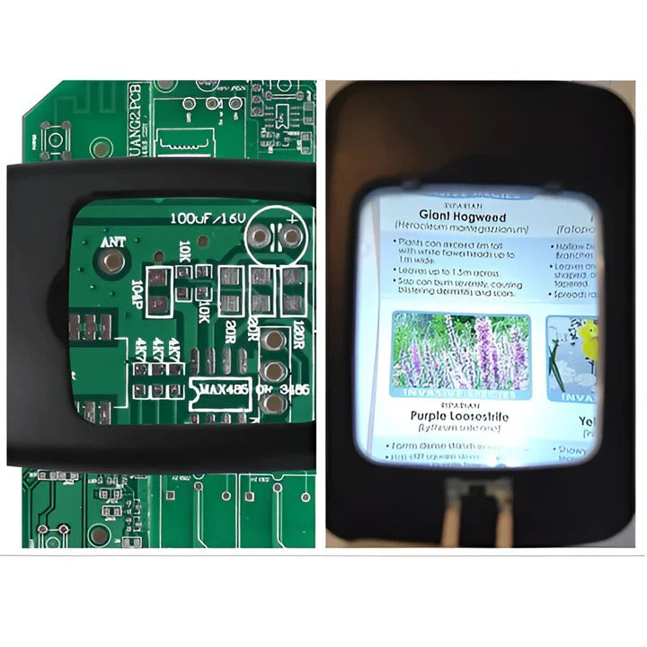 Illuminated Floor Magnifier with 3x Zoom for Effortless Reading