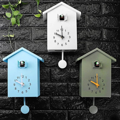 Charming Wall Clock with Adjustable Bird Call Feature