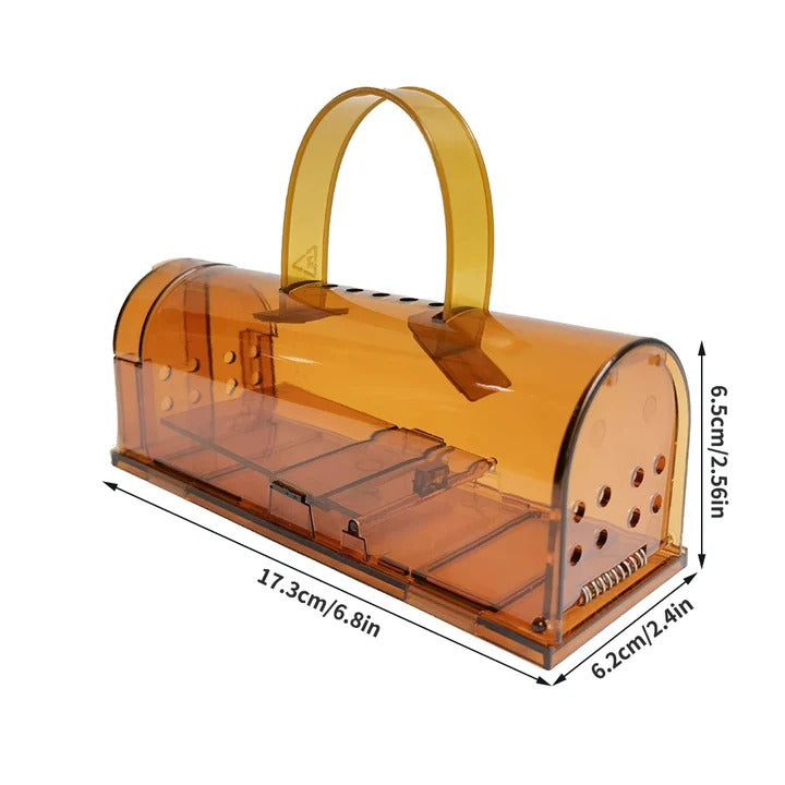 Eco-Friendly Mouse Capture Trap with Clear View and Easy Set Pedal