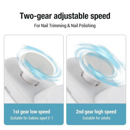 Rechargeable Nail Care Device with LED Light for All Ages