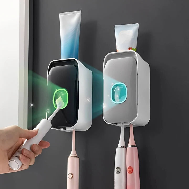 Smart Wall-Mounted Toothpaste Dispenser with Night Light