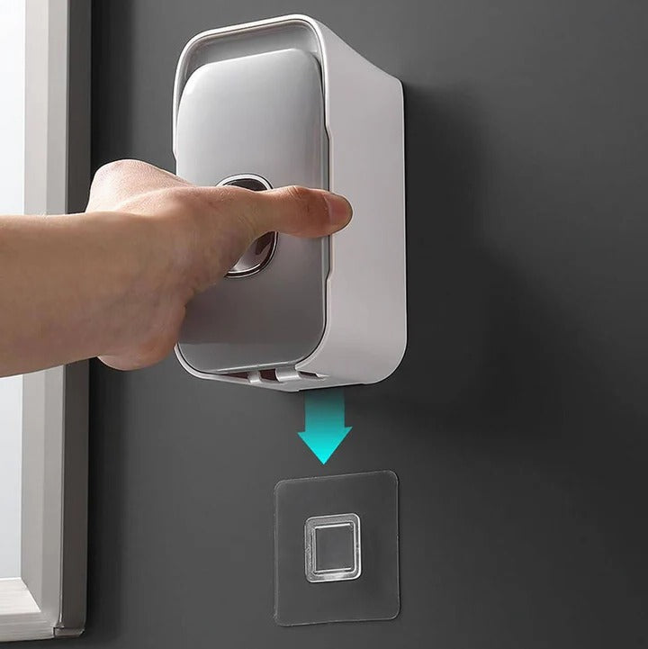 Smart Wall-Mounted Toothpaste Dispenser with Night Light