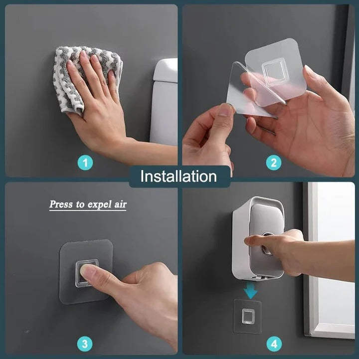 Smart Wall-Mounted Toothpaste Dispenser with Night Light