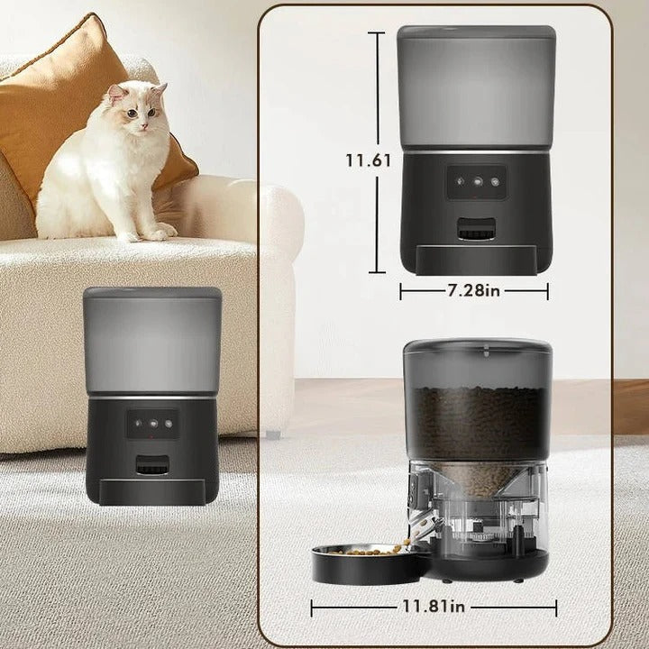 Smart Pet Feeder with Mobile Control and Large Capacity