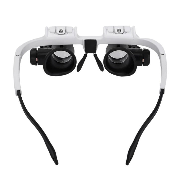 Illuminated Magnifying Eyewear with Interchangeable Lenses
