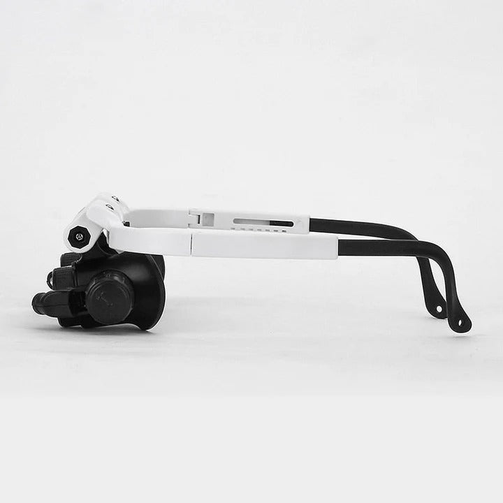 Illuminated Magnifying Eyewear with Interchangeable Lenses