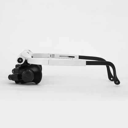 Illuminated Magnifying Eyewear with Interchangeable Lenses