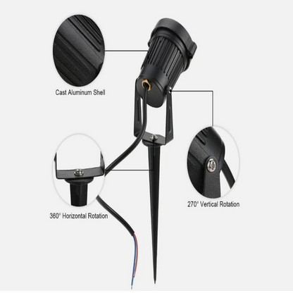 Brighten Your Outdoors with 12V Adjustable LED Spotlights - 10 Pack