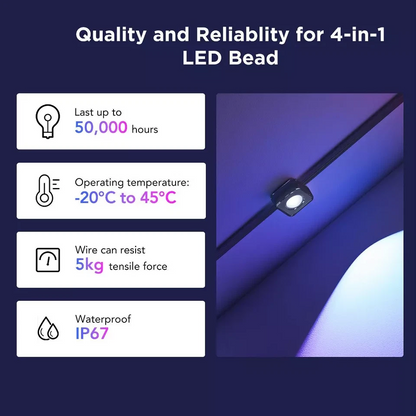 100ft Smart LED Roofline Light Strand with App Control