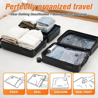 Space-Saving Vacuum Storage Bags with Cordless Pump, 15-Piece Set