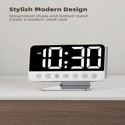 Smart Alarm Clock with Battery Backup and USB Charging Port