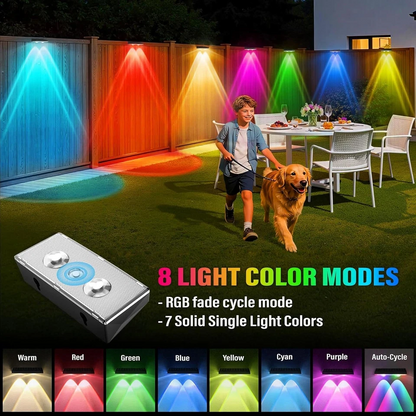 Vibrant Solar Garden Lights with Automatic Dusk Activation - 8-Pack