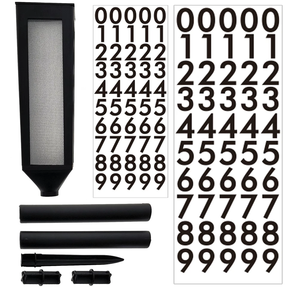 Solar-Powered Address Marker with Adjustable Height Options