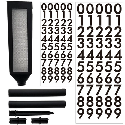Solar-Powered Address Marker with Adjustable Height Options