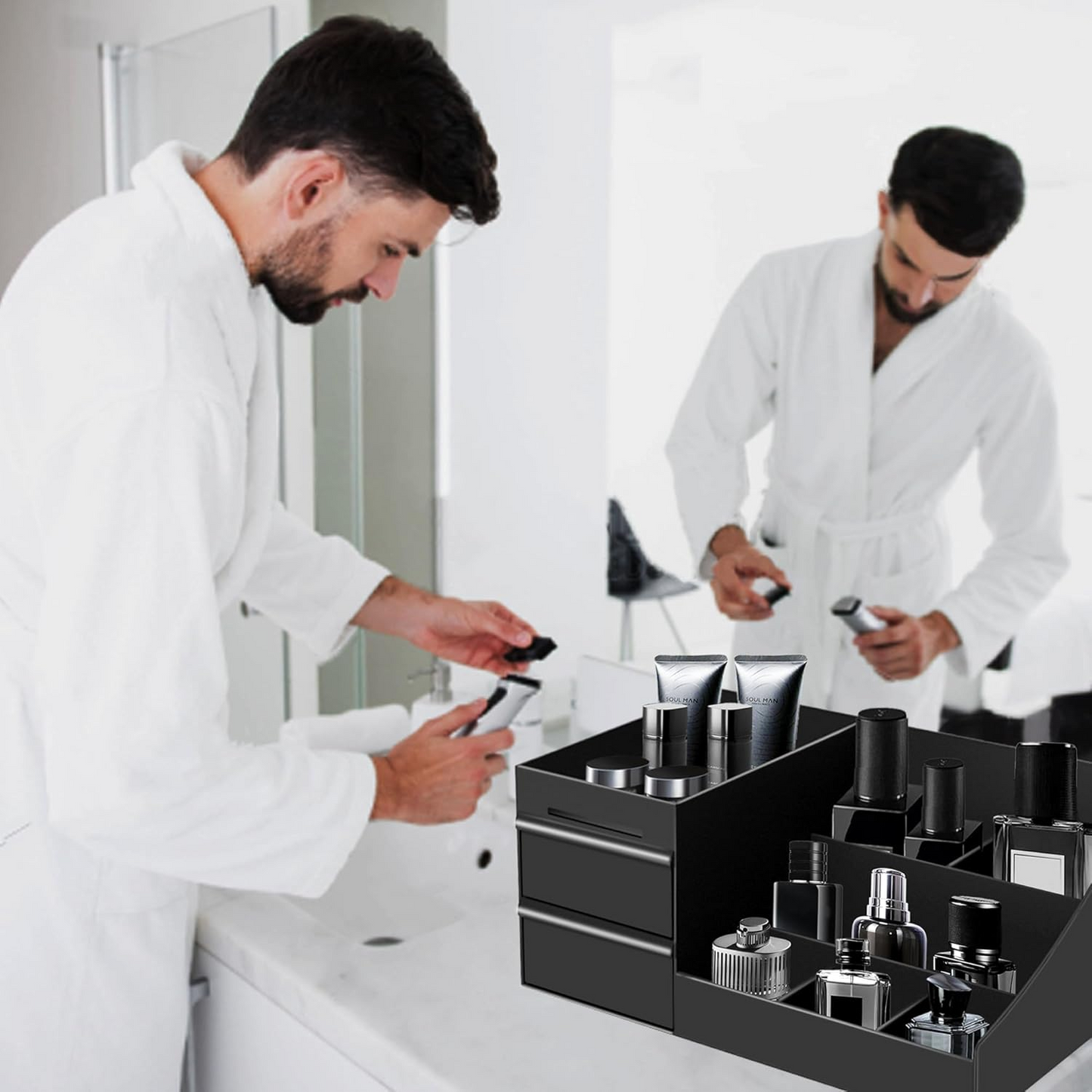 Elegant Organizer with Multiple Slots and Secure Base for Your Essentials