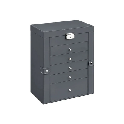 Elegant Jewelry Storage with Six Levels and a Flip-Up Mirror