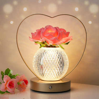 Rechargeable Floral Glow Lamp with Touch Dimming Feature