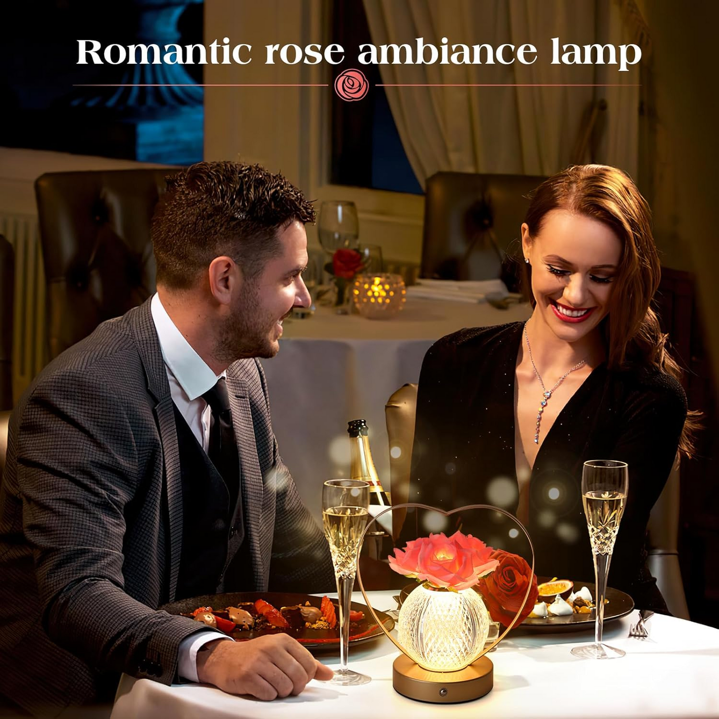 Rechargeable Floral Glow Lamp with Touch Dimming Feature