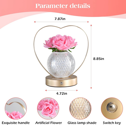 Rechargeable Floral Glow Lamp with Touch Dimming Feature
