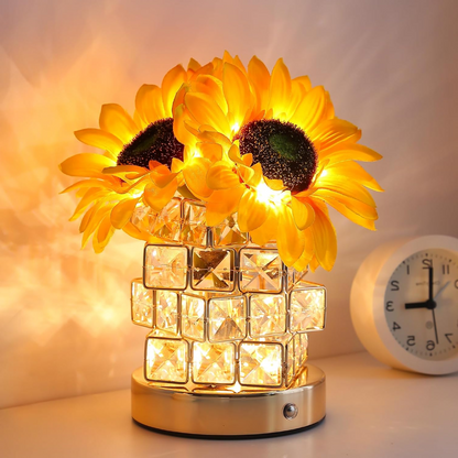 Rechargeable Floral Glow Lamp with Touch Dimming Feature