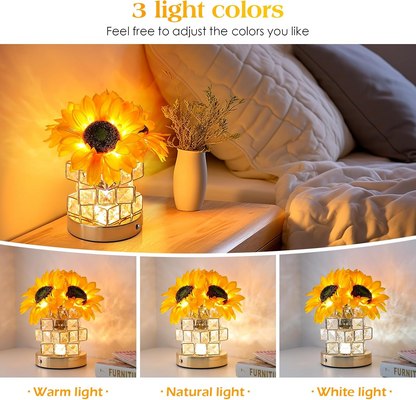 Rechargeable Floral Glow Lamp with Touch Dimming Feature