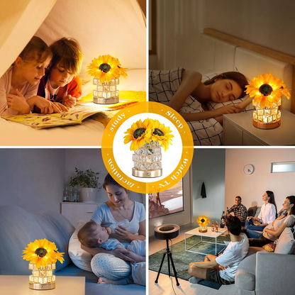 Rechargeable Floral Glow Lamp with Touch Dimming Feature