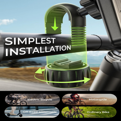 Universal Bike Phone Holder with 360-Degree Rotation