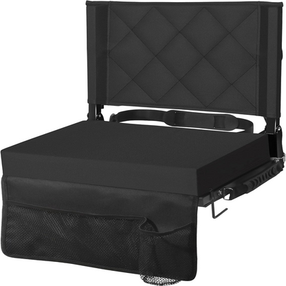 Portable Stadium Seat with Adjustable Backrest and Carry Strap