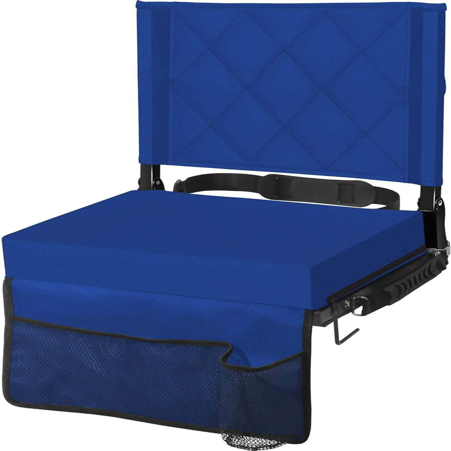 Portable Stadium Seat with Adjustable Backrest and Carry Strap