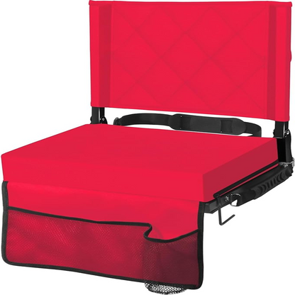 Portable Stadium Seat with Adjustable Backrest and Carry Strap