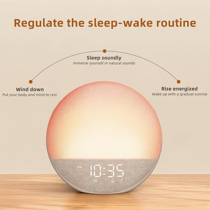 Natural Light Alarm Clock with Adjustable Brightness and Touch Controls