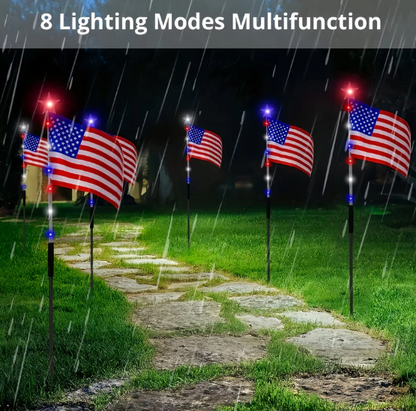 Festive Solar Garden Lights with 8 Unique Lighting Modes - 8-Pack