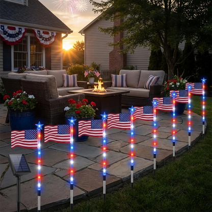 Festive Solar Garden Lights with 8 Unique Lighting Modes - 8-Pack