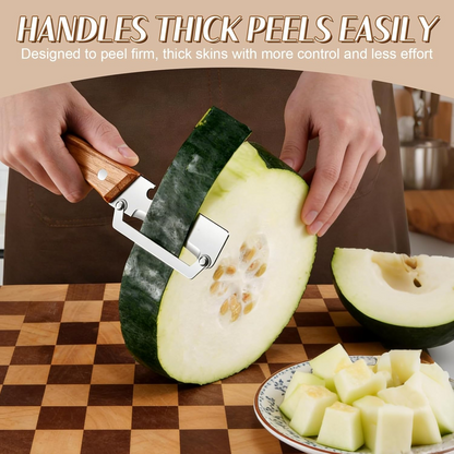 Ergonomic Vegetable Peeler with Wide Blade and Julienne Edge
