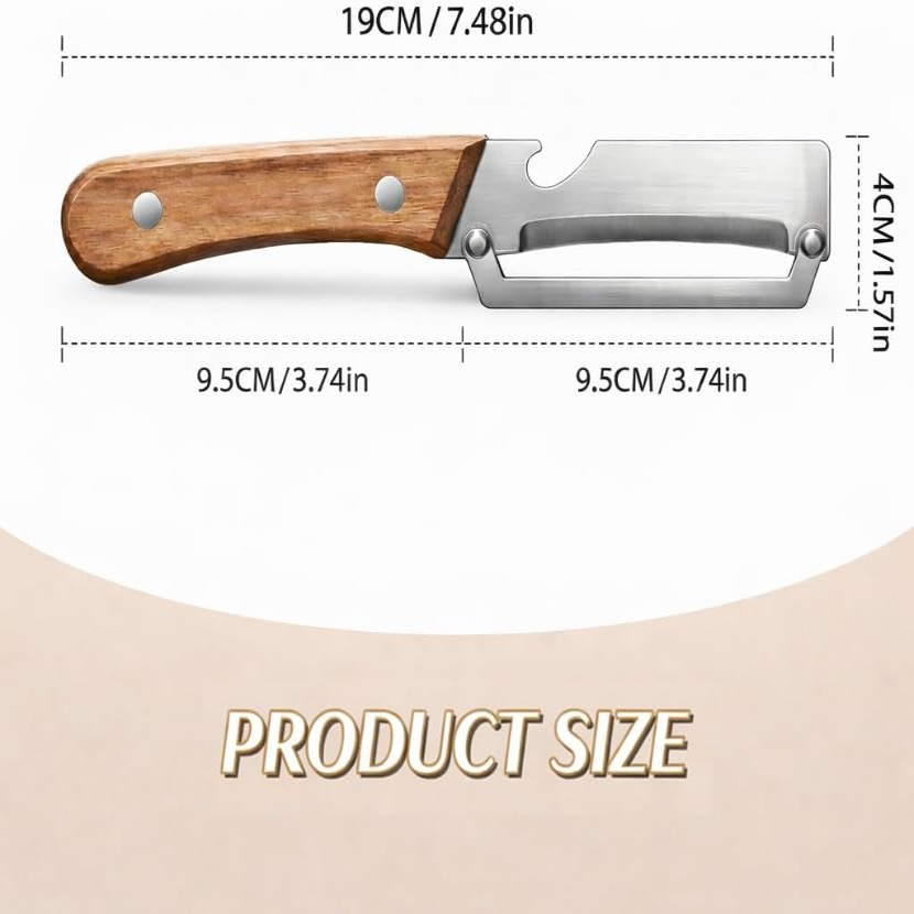 Ergonomic Vegetable Peeler with Wide Blade and Julienne Edge