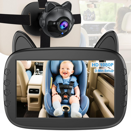 Baby Car Seat Surveillance System with Night Vision and Wide View