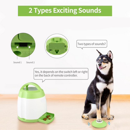 Interactive Pet Reward Dispenser with Remote Control and Versatile Power Options