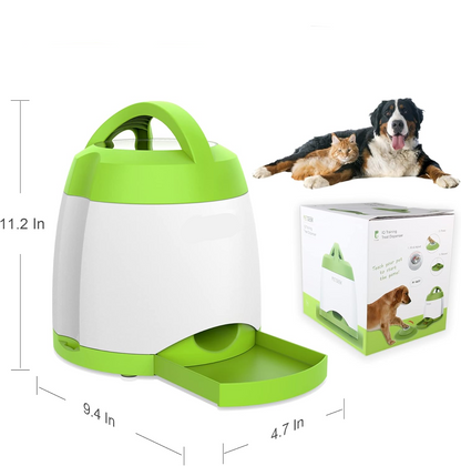 Interactive Pet Reward Dispenser with Remote Control and Versatile Power Options