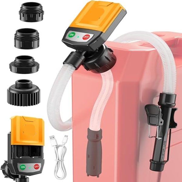 Smart Liquid Transfer Pump with Automatic Shutoff and Adapters
