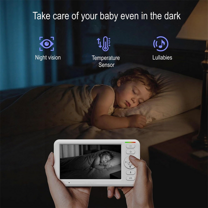 Smart Baby Surveillance System with 5-Inch HD Screen and Alerts