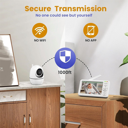 Smart Baby Surveillance System with 5-Inch HD Screen and Alerts