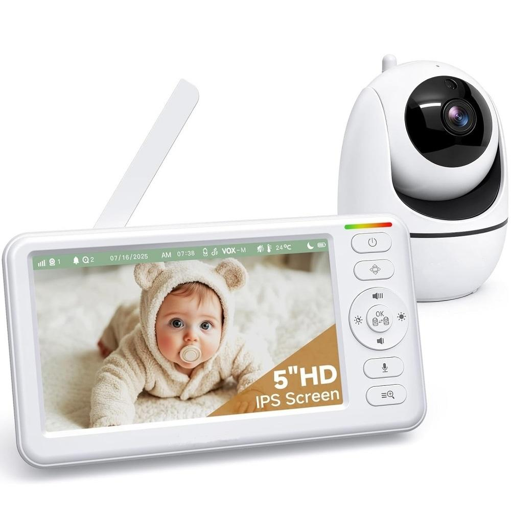 Smart Baby Surveillance System with 5-Inch HD Screen and Alerts