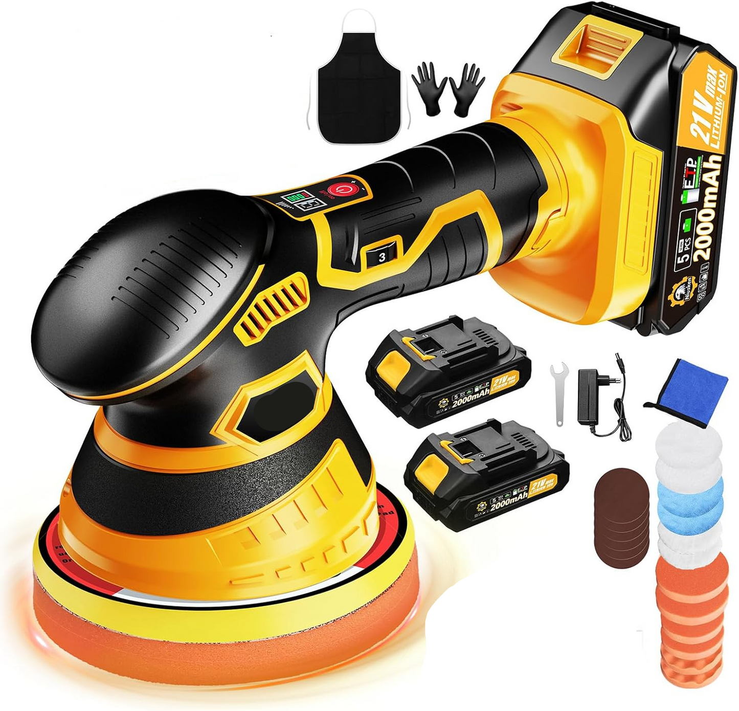 Cordless Car Paint Restorer with Rechargeable Battery and Speed Settings