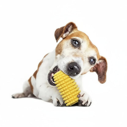 Sturdy Corn Cob Chew Toy with Fun Squeaker for Puppies