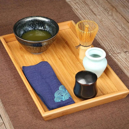 Elegant Matcha Preparation Set with Ceramic Bowl & Bamboo Tools